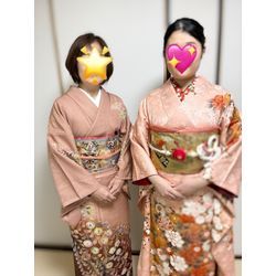 結婚式　親子で着物　訪問着　振袖の画像1