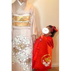 七五三　お母様　3歳お嬢様の画像2