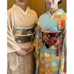 初釜茶会　振袖　付け下げ訪問着の画像1