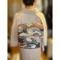 初釜茶会　振袖　付け下げ訪問着の画像3