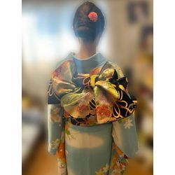 初釜茶会　振袖　付け下げ訪問着の画像2