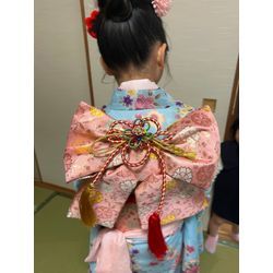 七五三　お団子にカールの画像2