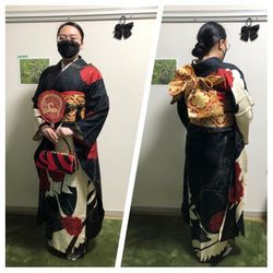 大晦日の夜に振袖のお着付け★の画像1