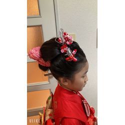 「7歳姫の帯解の儀🎀ご自宅へ出張で「日本髪結い＆着付けに伺いました👘」の画像2