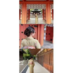 お宮参りに行かれるお客様のお着付けの画像1