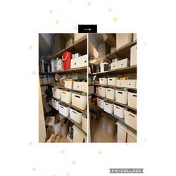 片付けのbefore after『カウンター下収納』などの画像2