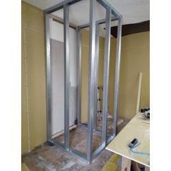 名古屋市｜塗装会社倉庫内にパテ練習用スペースを新設（軽量下地・ボード工事）の画像2