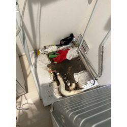 立川市　洗濯機排水口詰まり除去！の画像1