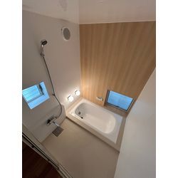 在来浴室パネル貼り　各所塗装　床マットの画像2