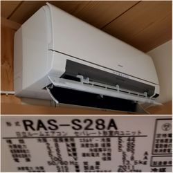 無保証の条件で⭕ 2007年ナショナル CS-40RJX2 、2011年 日立 RAS-S28A お掃除エアコン2台洗浄の画像2