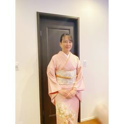 25/12/14 お宮参り　訪問着　鎖骨までくらいの長さ　ツルンとシンプルシニヨンの画像1