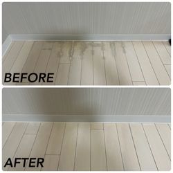 【フローリング補修／施工事例】ウォーターサーバーからの水漏れで…の画像1