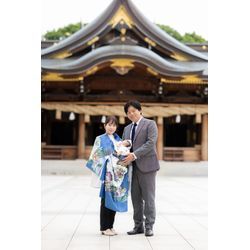 寒川神社にてお宮参りの撮影の画像3