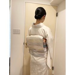 26/2/21 披露宴ご列席　訪問着　セミロング　ツルンとしたシニヨンの画像2