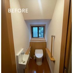 埼玉県日高市　トイレアクセントカラー施工の画像1