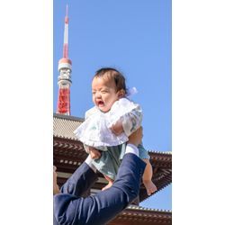 東京タワーが見える増上寺でのお宮参り撮影」の画像2