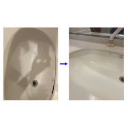 【洗面ボウルのひび割れ補修・再塗装を行いました✨】の画像1
