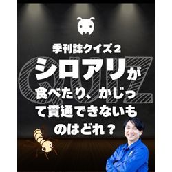 季刊誌クイズ2、シロアリが食べたり、かじって貫通できないものはどれ？の画像1
