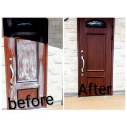 玄関ドア ダイノックで装飾の画像1
