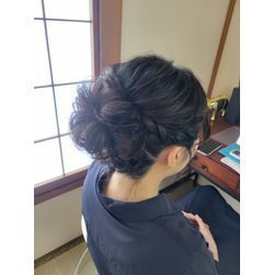 肩上ボブでもアップヘアにの画像1