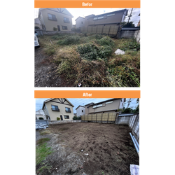 【国分寺市】建築予定地の除草作業　2025年10月12日の画像1