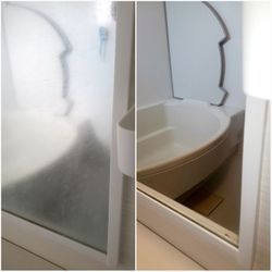 リピート❗ 本日は🛀浴室クリーニング。強烈😱鏡の水垢👀の画像1