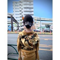 ご両家お顔合わせの着付けヘアセットをさせていただきました。の画像1