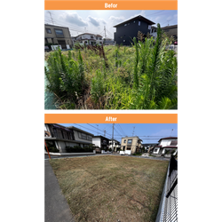 【八千代市】建築予定地の除草作業　2025年7月8日の画像1