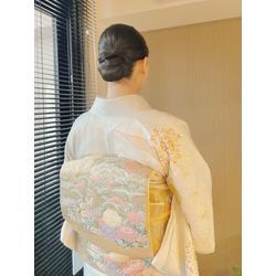 25/12/14 お宮参り　訪問着　ロング　シンプルシニヨンの画像1