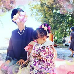 お母様とのラブラブツーショット七五三の画像2