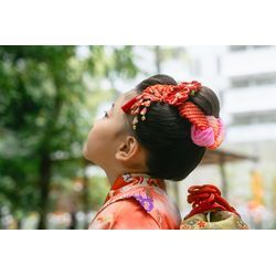 【生田神社での七五三の撮影】日本髪のヘアセットがとてもお似合いでした！の画像3