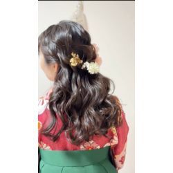 卒業式♡袴×ハーフアップの画像1