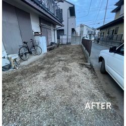 埼玉県飯能市　駐車場草刈り作業の画像2