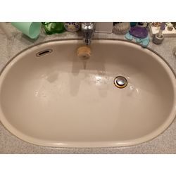 築27年の分譲マンション洗面ボウルの研摩コーティングの画像1