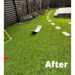 【施工事例】雑草だらけのお庭が、メンテナンスいらずの人工芝に大変身！の画像2