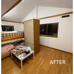 埼玉県　さいたま市　戸建て　12畳間　壁紙コーティング施工の画像2