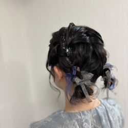 参列ヘアセット/ボブのアレンジの画像3
