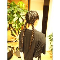 友人の娘ちゃんにツインのコーンロウの画像3