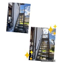 屋外階段に手すりを取り付けました！の画像2