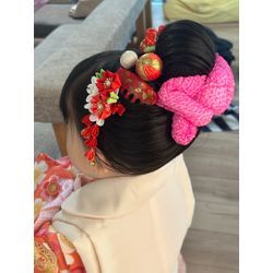 可愛いいな　3歳七五三(新日本髪風)の画像3