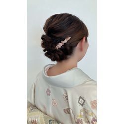 お宮参り訪問着着付&自然なウェーブ＋トップにボリューム低めシニヨンで上品に✨「派手すぎず美しく」を意識してお作りしましたの画像2