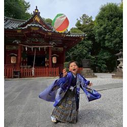 3歳男の子と5歳男の子の七五三の画像2
