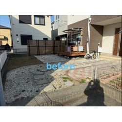 毎年の草むしりから解放！防草対策＋アプローチ工事事例の画像1