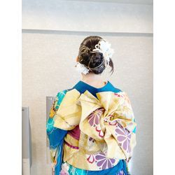 26/1/12 成人の集い　振袖　リボンシニヨンの画像2