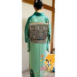 爽やかなグリーンの訪問着の画像1