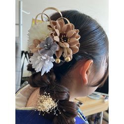 留袖と振袖着付　編み下ろしヘア　東京都内の画像2