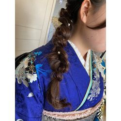 留袖と振袖着付　編み下ろしヘア　東京都内の画像3