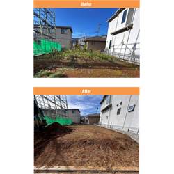 【横浜市】建築予定地の除草作業　2025年10月2日の画像1