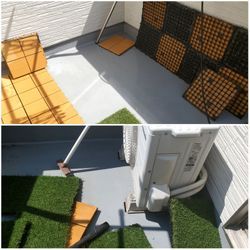 ベランダクリーニング❣  ウッドタイル敷きで＋作業時間の画像1