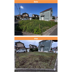 【あきる野市】100㎡　空き地の除草作業の画像1